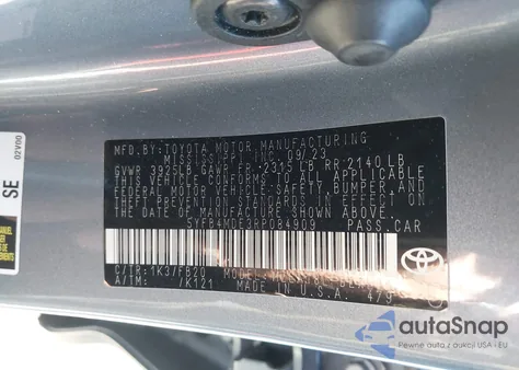 2024 Toyota Corolla Le from USA, damaged, VIN 5YFB4MDE3RP084909